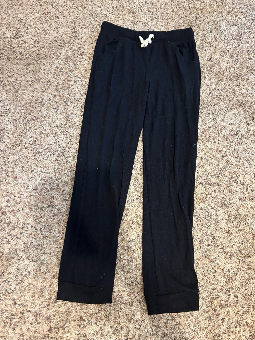 Girls cat and jack size medium 7/8 black joggers winter fall and school